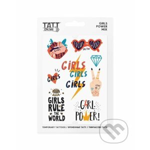 TATTonMe Vodeodolné dočasné tetovačky pre dievčatá Girls Power mix - TATTon.me