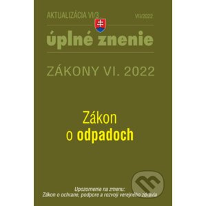 Aktualizácia VI/3 / 2022 - životné prostredie - Poradca s.r.o.