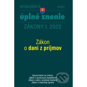 Aktualizácia I/3 /2022 - daňové a účtovné zákony - Poradca s.r.o.