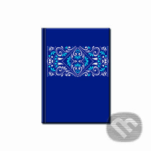 Notes Mini – Folk Ornament modrý - Spektrum grafik