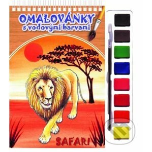Safari - Omalovánky s vodovými barvami - Akim