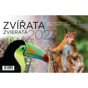 Kalendář 2023: Zvířata, stolní, týdenní - Almatyne