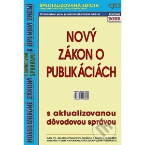 Nový zákon o publikáciách - Epos