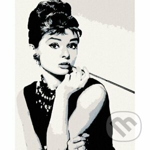 Malování podle čísel: Audrey Hepburn černobílá - Zuty