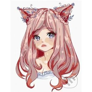 Malování podle čísel: Anime - Dívka s růžovými vlasy - Zuty