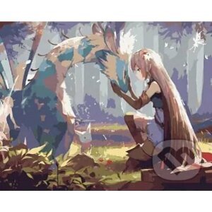 Malování podle čísel: Anime - Dívka s drakem - Zuty