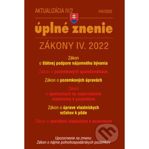 Aktualizácia IV/2 / 2022 - bývanie, stavebný zákon - Poradca s.r.o.