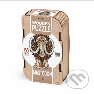 Drevenné puzzle – mamut veľkosť M drevený box - ECO WOOD ART