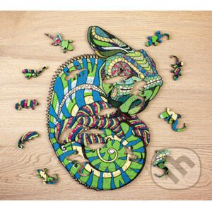 Drevené puzzle – chameleón veľkosť M - ECO WOOD ART