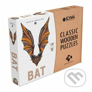 Drevené puzzle – netopier veľkosť M craft box - ECO WOOD ART