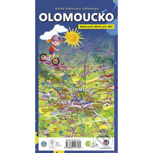 Ručně malovaná cyklomapa Olomoucko - Malované Mapy