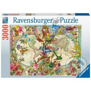 Motýlí mapa světa - Ravensburger