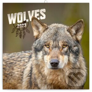 Poznámkový nástenný kalendár Wolves 2023 (západná verzia) - Presco Group