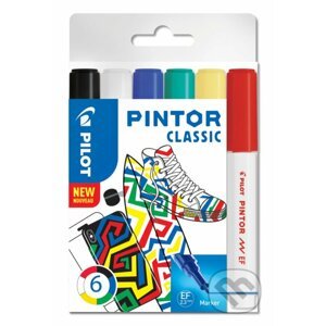 Sada 6 kusov akrylových popisovačov Pintor, (EF) extra tenký, Classic - PILOT