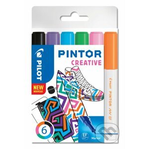 Sada 6 kusov akrylových popisovačov Pintor, (EF) extra tenký, creative - PILOT