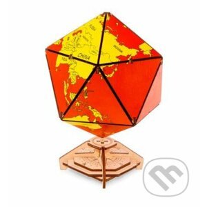 Ikosahedrická guľa červená - ECO WOOD ART