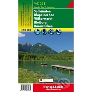 WK 238 Südkärnten, Klopeiner See, Völkermarkt, Bleiburg, Karawanken, Wanderkarte 1:50 000/mapa - freytag&berndt