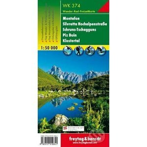 WK 374 Montafon Silvretta Hochalpenst 1:50 000/mapa - freytag&berndt