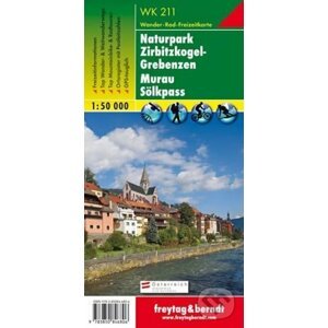 WK 211 Naturpark Zirbitzkogel-Grebenzen, Murau, Sölkpass, Wanderkarte 1:50.000/mapa - freytag&berndt