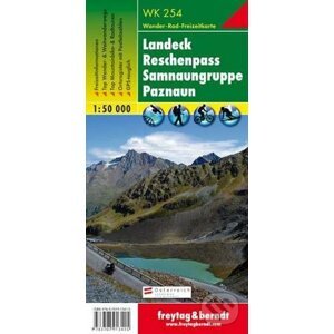 WK 254 Landeck, Reschenpass, Samnaungruppe, Paznaun 1:50.000/mapa - freytag&berndt
