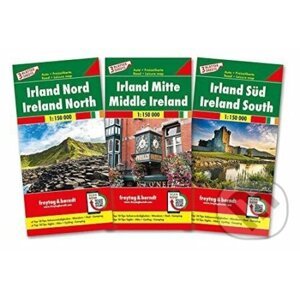 Irsko 1:150.000 set - 3 mapy / Irland-Set, Autokarte 1:150.000, 3 Blätter in Kunststoff-Hülle - freytag&berndt