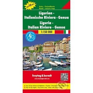 Ligurien, Italienische Riviera,Genua/Ligurie, Italská riviéra 1:150T/automapa - freytag&berndt