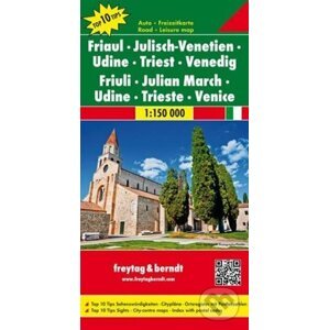 Friaul-Julisch-Venetien, Udine, Triest, Venedig/Furlansko-Julské Benátsko, Udine 1:150T/automapa - freytag&berndt
