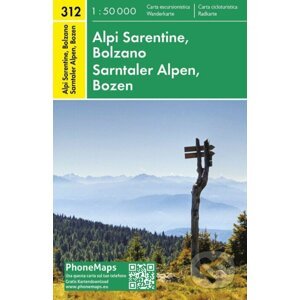 PhoneMaps 312 Wander Sarntaler Alpen, Bozen 1:50 000 / Turistická mapa - freytag&berndt
