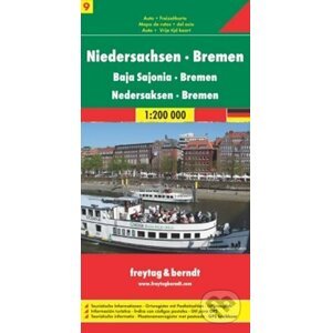 Niedersachsen-Bremen/Dolní Sasko,Brémy 1:200T/automapa - freytag&berndt