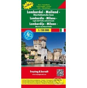Lombardei, Mailand, Oberitalienische Seen/Lombardie,Miláno,Hornoitalská jezera 1:150T/automapa - freytag&berndt