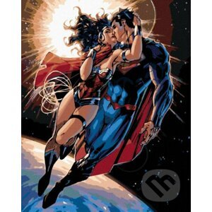 Malování podle čísel: Wonder Woman - WONDER WOMAN A SUPERMAN LETÍ - Zuty