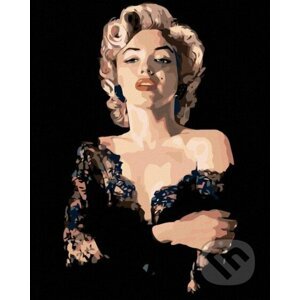 Malování podle čísel: - Marilyn Monroe v černých šatech - Zuty