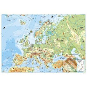Nástěnná dětská mapa Evropy v tubusu 1330x970mm - freytag&berndt