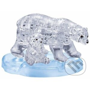 3D Crystal puzzle Lední medvědice s mládětem - Matyska