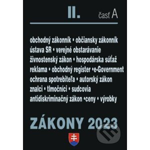 Zákony 2023 II/A - Obchodné právo a živnostenský zákon - Poradca s.r.o.