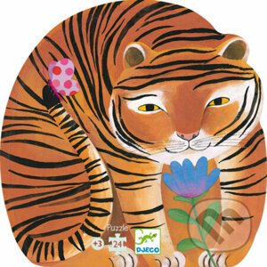 Siluetové puzzle: Tiger na prechádzke - Djeco