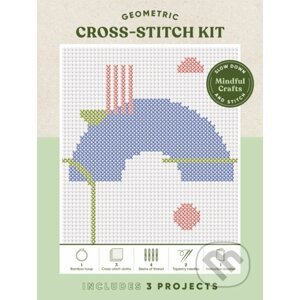 Mindful Crafts: Geometric Cross-Stitch Kit - Chronicle Books