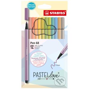 Prémiový vláknový fix - STABILO Pen 68 - Pastellove - 12 ks - STABILO