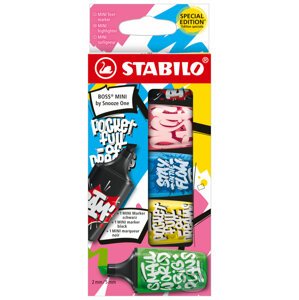 Zvýrazňovače a marker - STABILO BOSS MINI by Snooze One - 5 ks - STABILO
