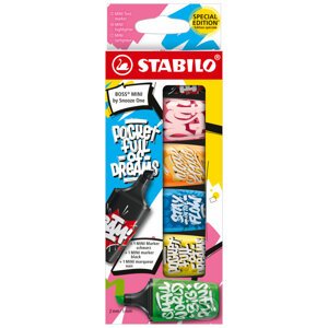 Zvýrazňovače a marker - STABILO BOSS MINI by Snooze One - 6 ks - STABILO