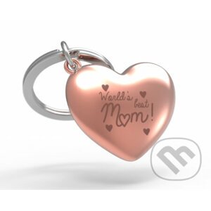 Kľúčenka - Srdce + laser "worlds best mom" - Metalmorphose