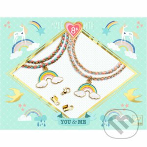 Dúhové kumihimo - 2 splietané náramky s príveskami - Djeco