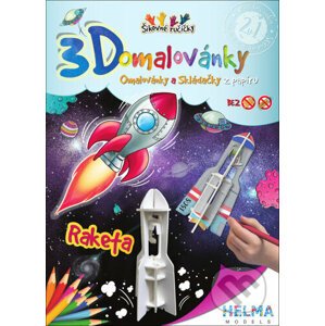 3D omalovánky Raketa - HELMA MODELS
