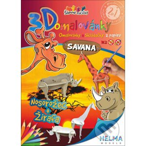 3D omalovánky Savana - HELMA MODELS