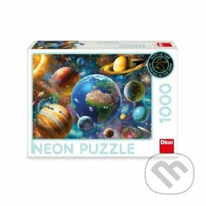 Puzzle 1000 Planety neon - Dino