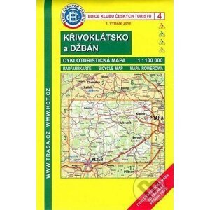 KČT 4 Křivoklátsko a Džbán 1:100 000 /cykloturistická mapa - Klub českých turistů