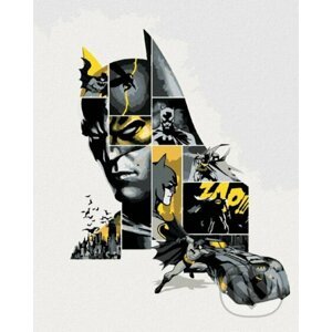 Malování podle čísel 40 x 50 cm Batman - v šedé a žluté - Zuty