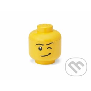 LEGO úložná hlava (mini) - žmurkajúci chlapec - LEGO