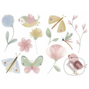 Samolepky na stenu: Kvety a motýle - Little Dutch