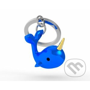 Kľúčenka - Delfín Narwal-modrý - Metalmorphose